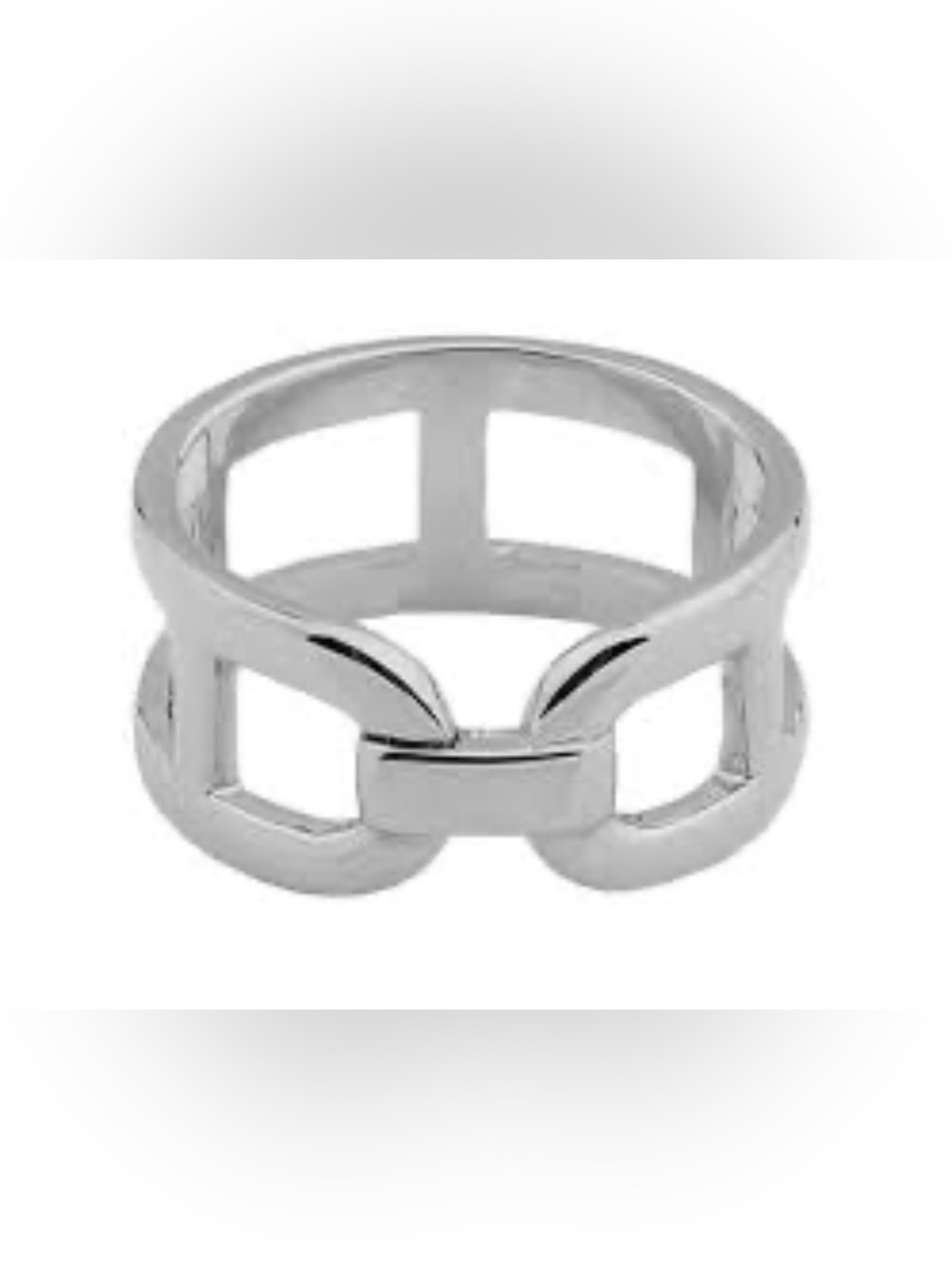 Silver Openwork Band Scarf Ring
